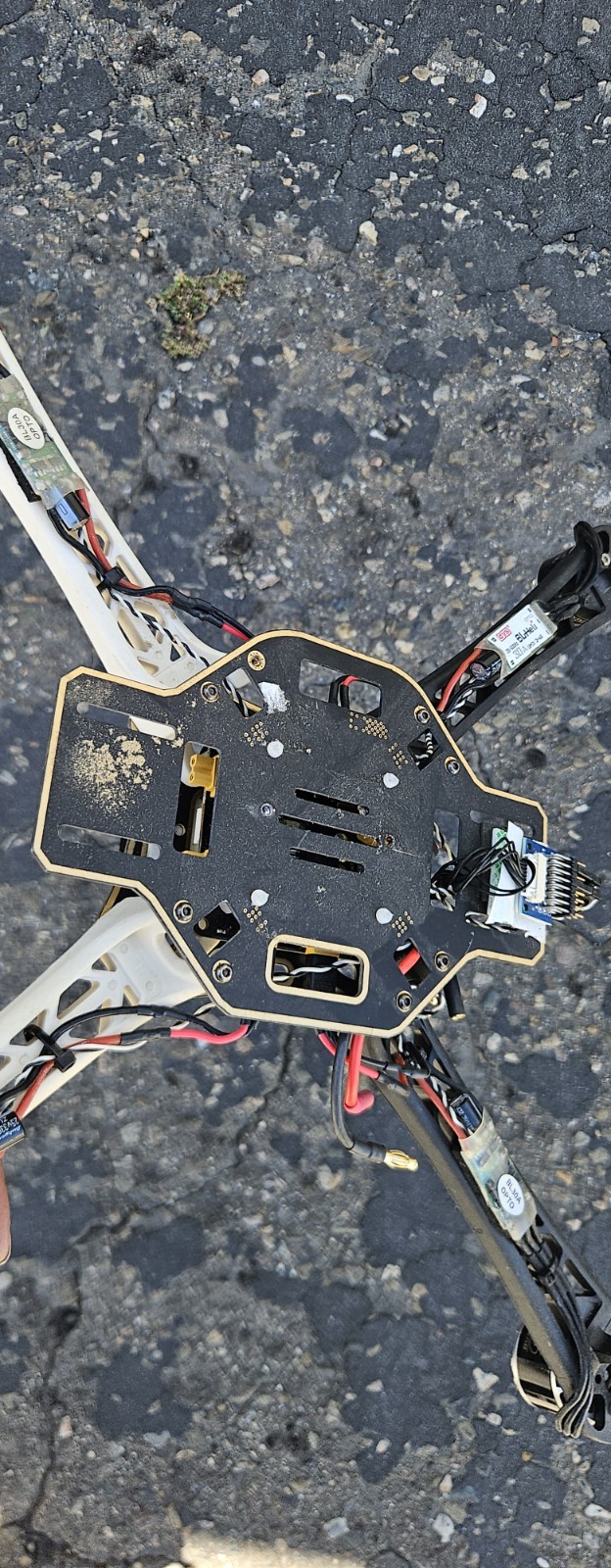 Quadcopter Frame Chassis Plate Set, Electric, Universal Compatible, Black/White