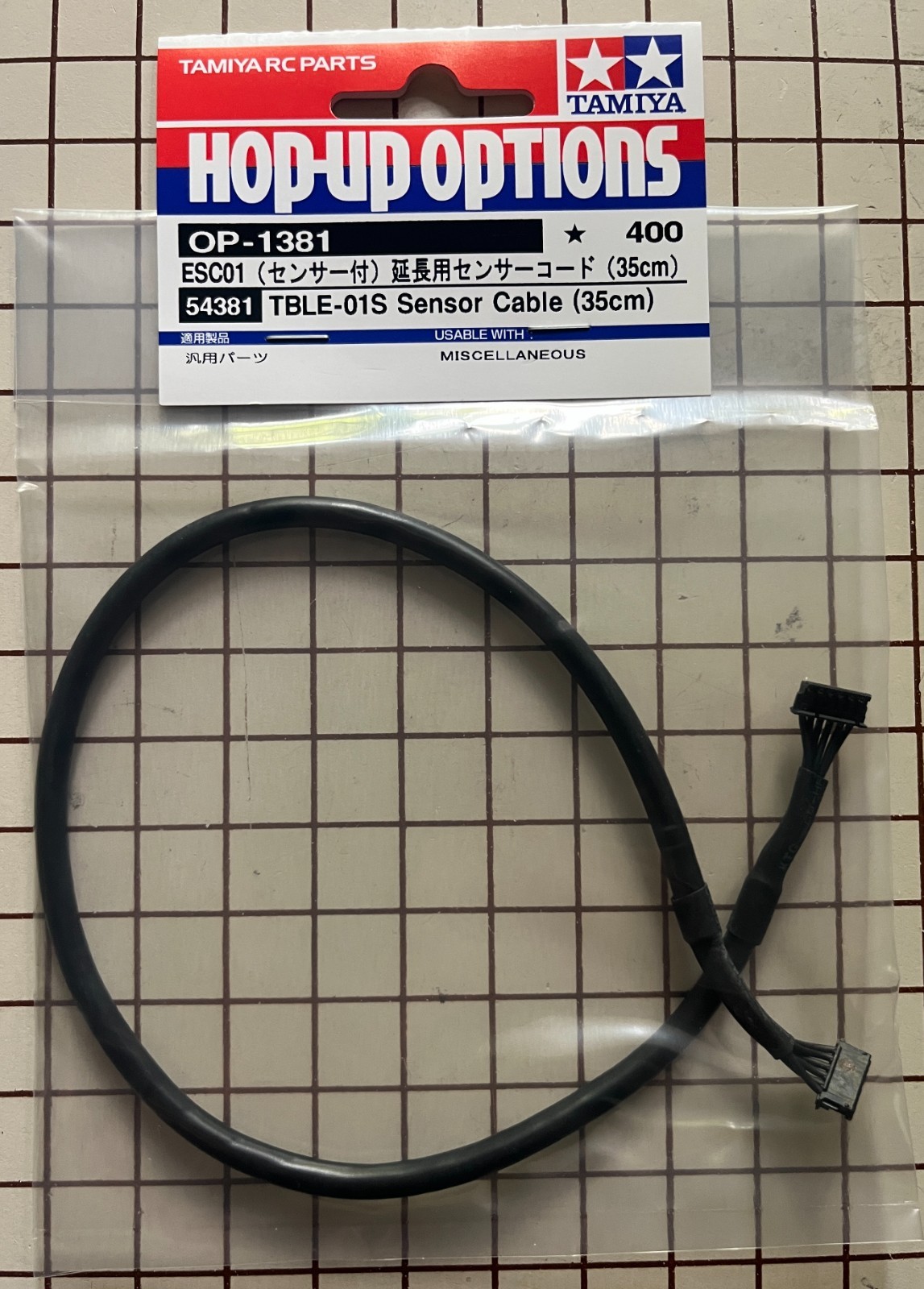 Tamiya RC TBLE-01S 350mm Sensor Cable for Brushless Motors # 54381