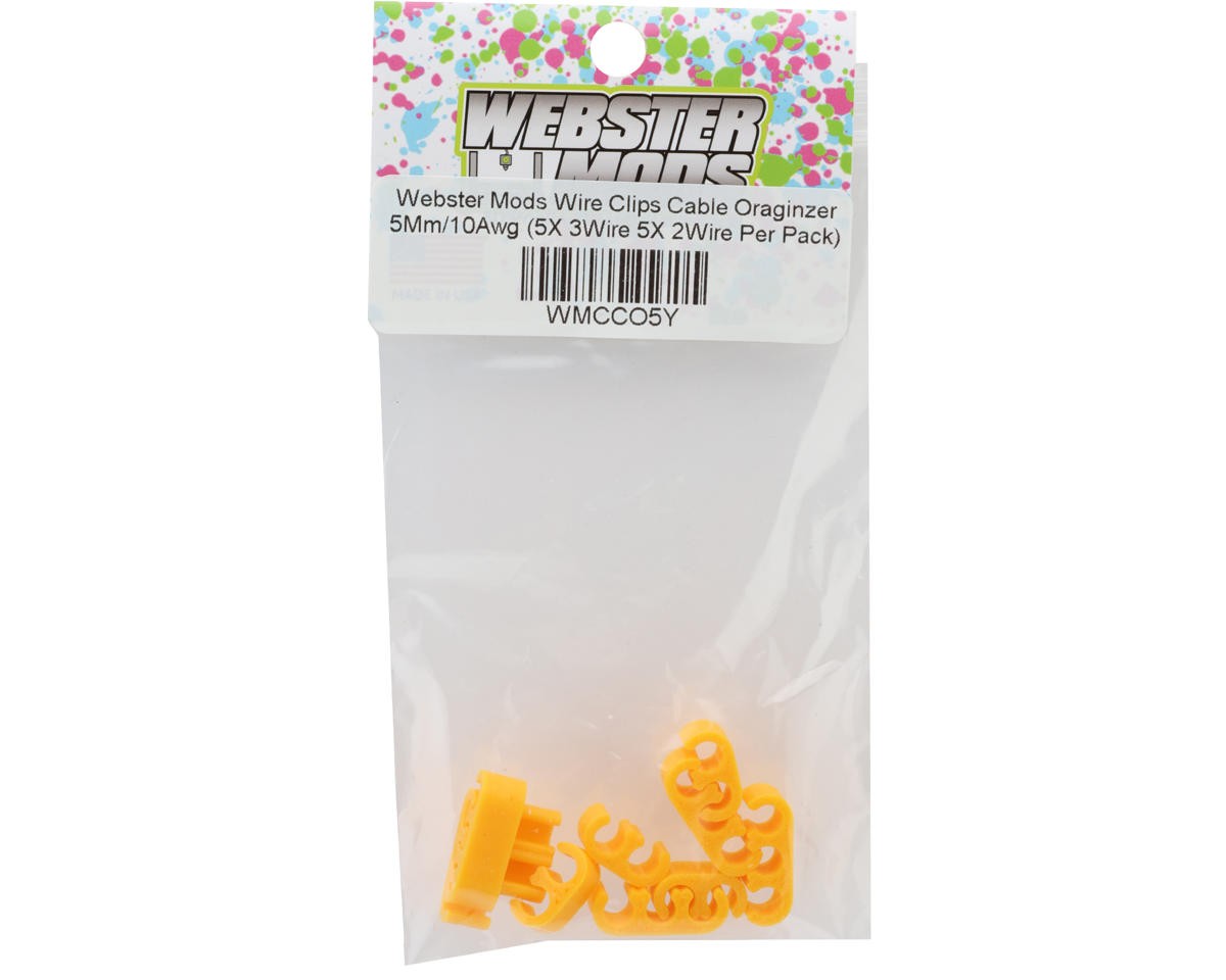 Webster Mods Wires & Cables Organizer Clips (Yellow)