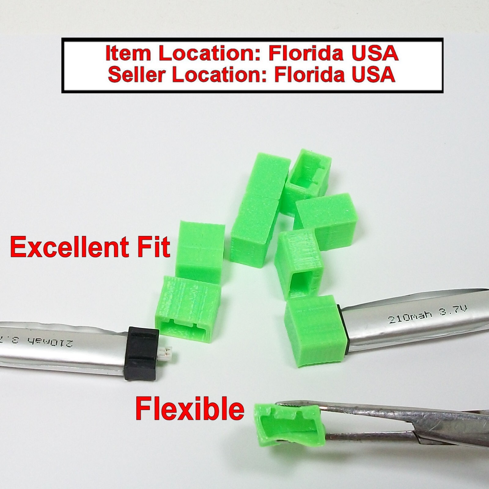 Mini Micro JST 1.25 PH 2 Pin Charge Status Caps GREEN, RED, YELLOW, Lots of 9