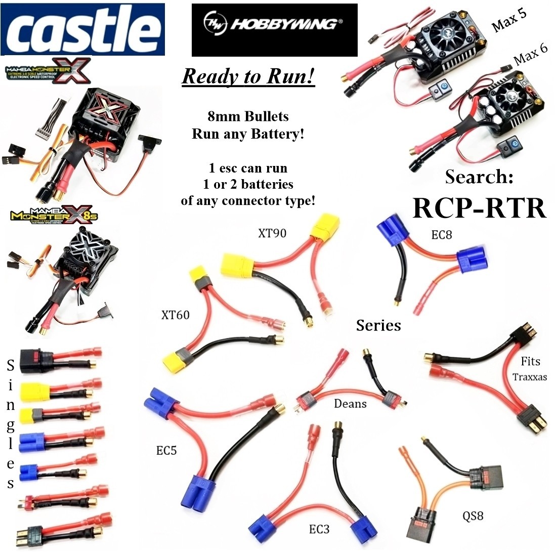 RCP Xtreme Cool ESC Max 5 G1, G2, or G2 Plus 40mm Fan Kits You Supply the Fan