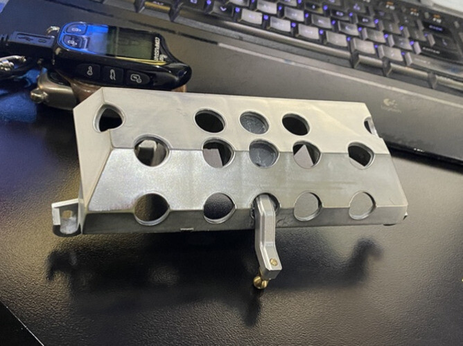 Square Tow Hitch Adapter Receiver Block for Traxxas TRX6 (Mercedes G63)