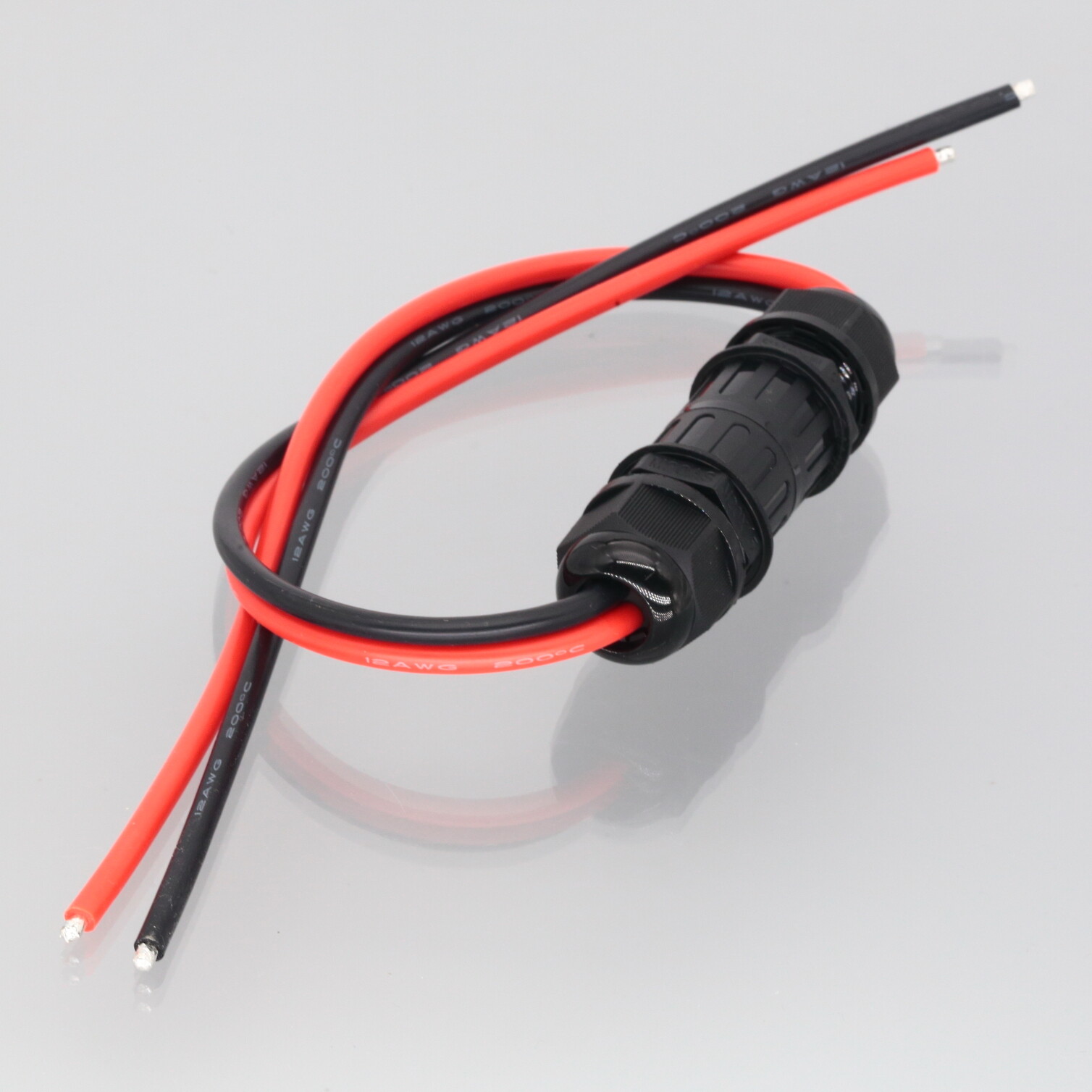 DIY EC3 Male to Female M25 Threaded IP68 Waterproof Connector 12awg 1+1FT Wire