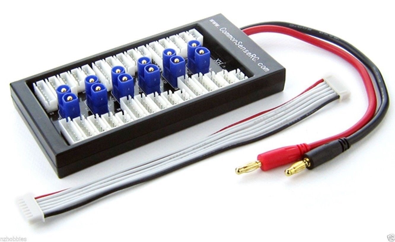 New Common Sense Paraboard Parallel Charging Board for Lipos w/ EC3 Connectors