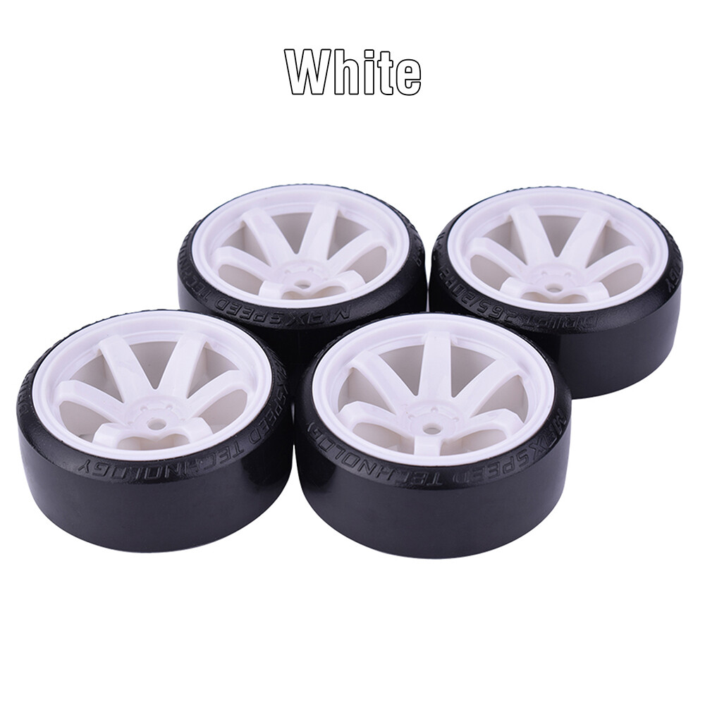 4x Hard Pattern Tyre Drift Tires Wheels 12mm Hex for HPI HSP 1:10 RC Racing Car