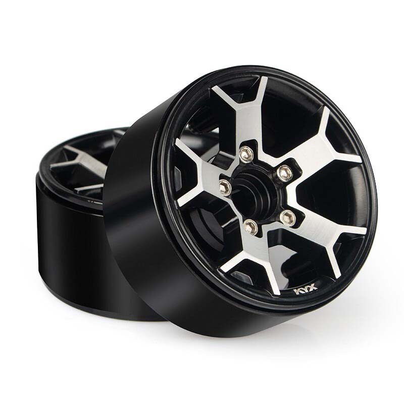 LYXF 1.9 Inch Metal Beadlock Wheel Rim for RC Capra TRX-4 scx10iii