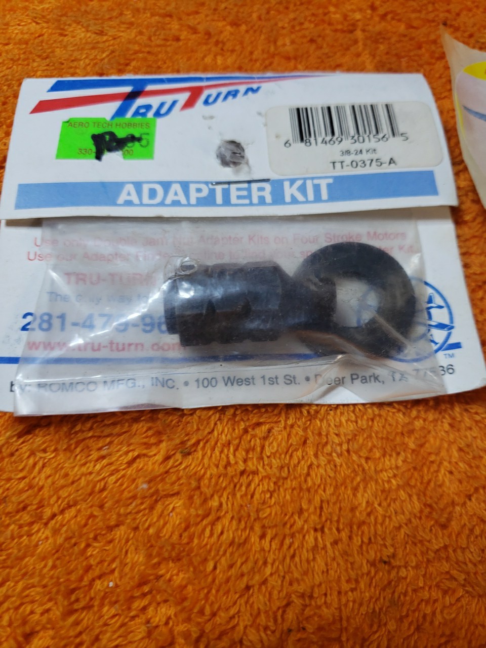 Tru-Turn Adapter Kit – 3/8 X 24 Kit Adapter Kit – New – Part TT-0375-A