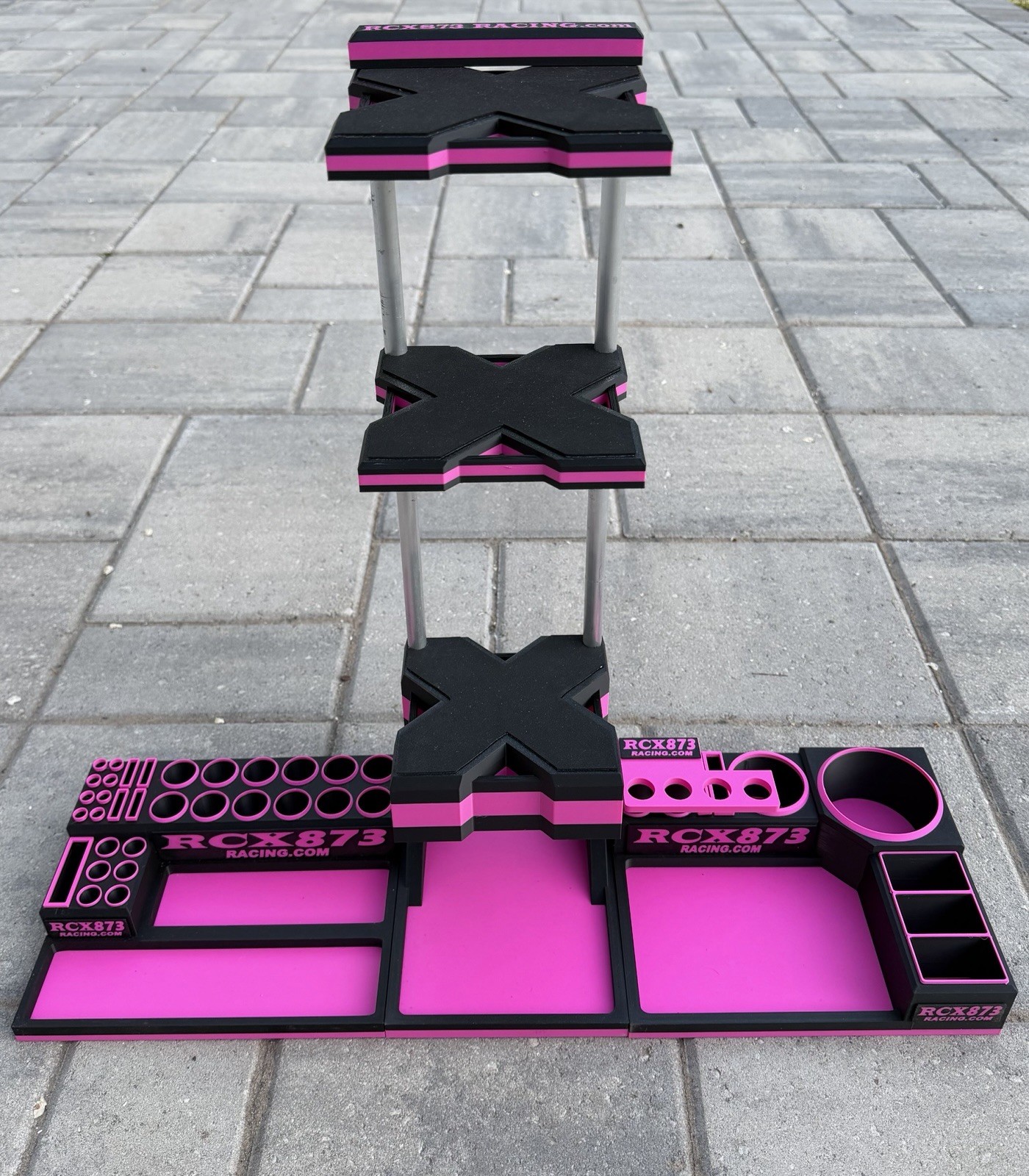 RC Custom Workstation with 3 tier car stand.
