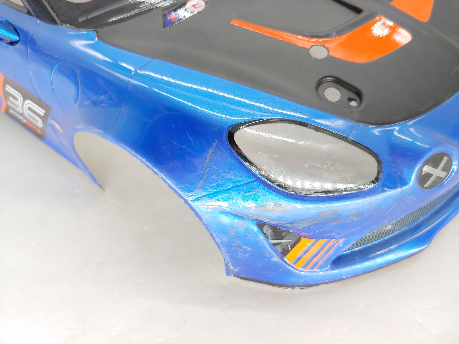 Kyosho EP Fazer Mk2 Alpine GT4 1/10 Touring Car Rally Car Body Blue Orange Used