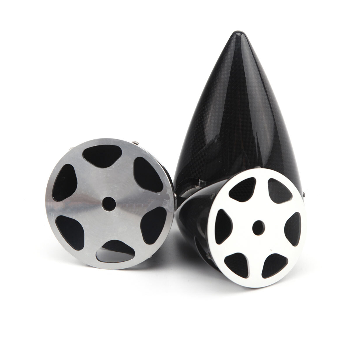 1X Carbon Fiber Spinner 5 inch 4 axis gas RC Airplane W/ Aluminum Back Plate