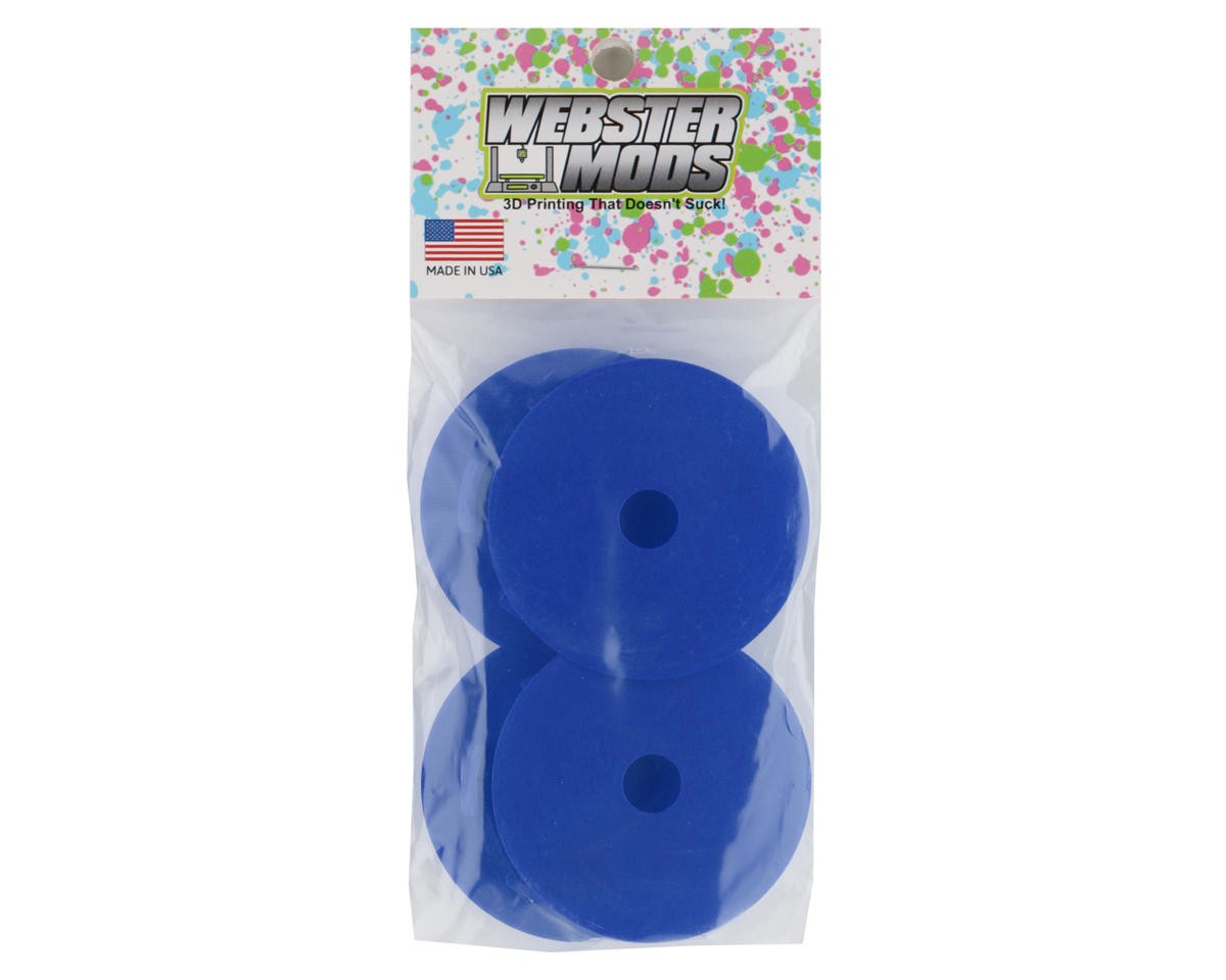 Webster Mods Solid Spoked Wheel Mud Plugs for Traxxas Slash (Blue) (4)