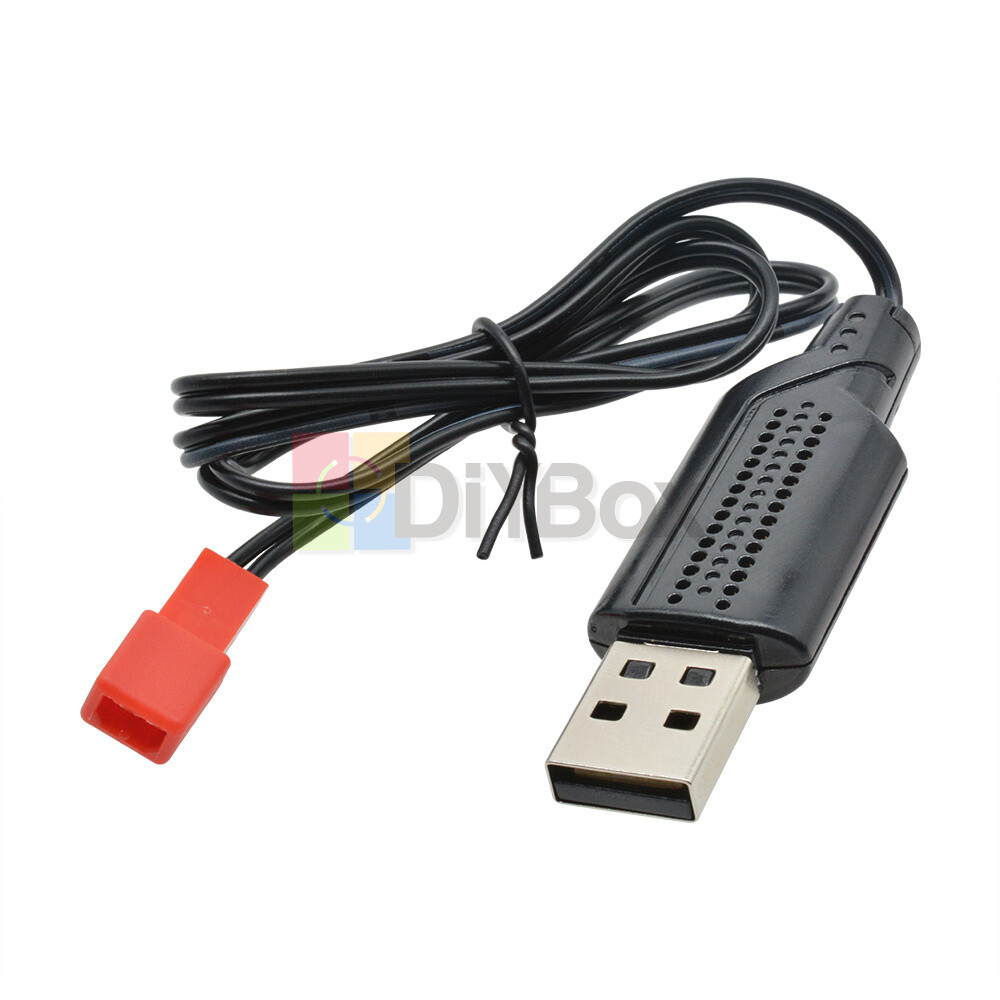 3.7V 500mA Output 1S Lipo Li-ion Battery USB Cable Charger Red JST Female Head