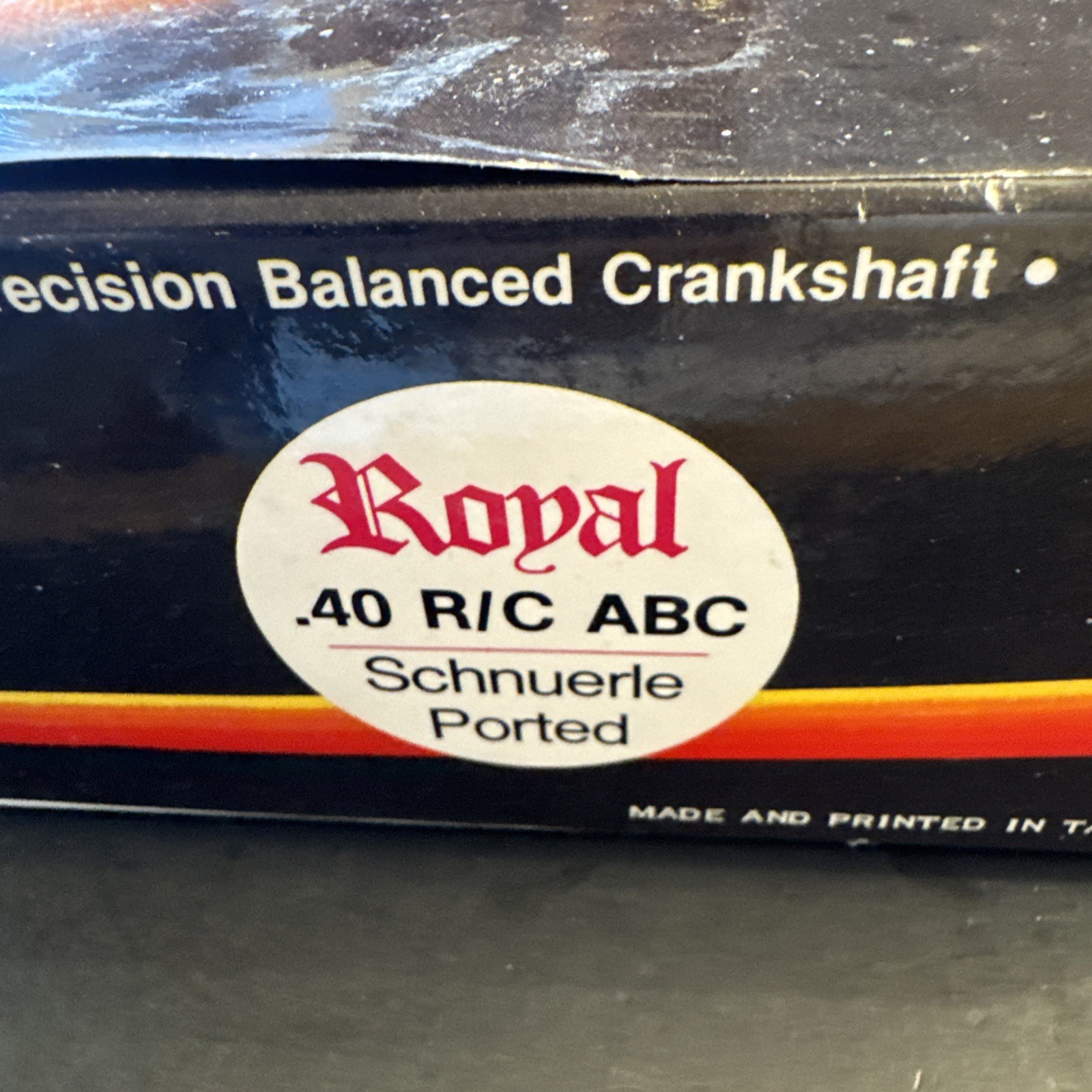 Royal .40 RC Airplane Engine Schnuerle ABC NOS In Box w/ Parts Diagram