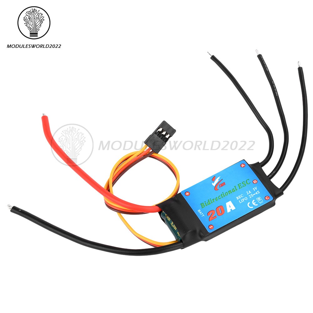 20A/30A/40A/50A Bidirectional Brushless ESC for Remote Control Ship Pneumatic