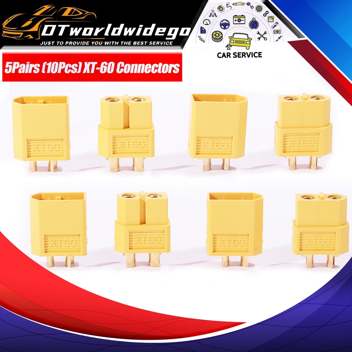 5Pairs XT60 Male Female Bullet Connectors Plugs For RC Lipo Power Battery DIY