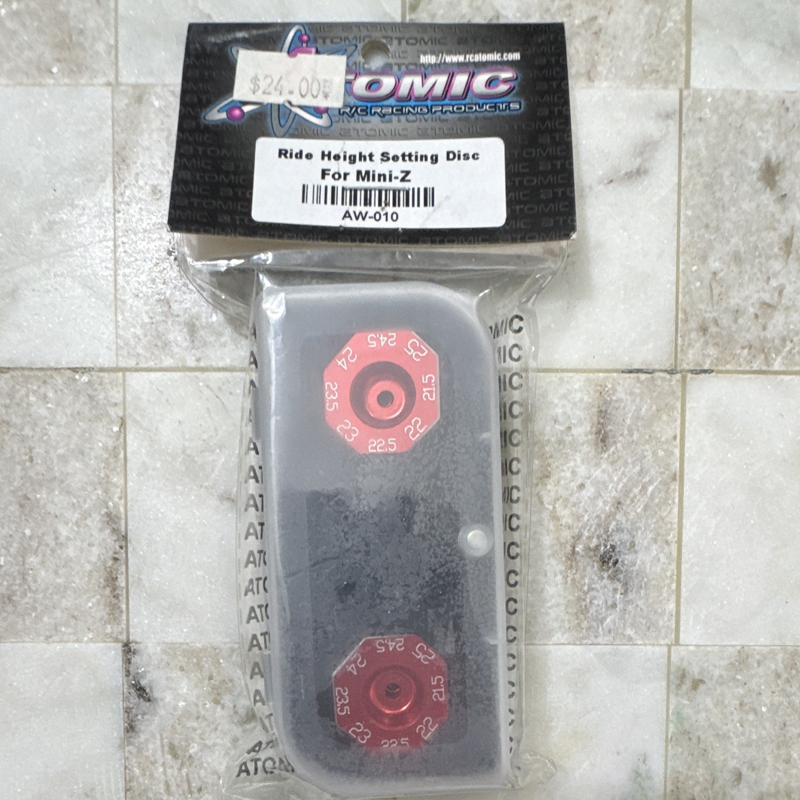 Atomic Mini-Z Ride Height Setting Disc Red for Mini-Z AW-010