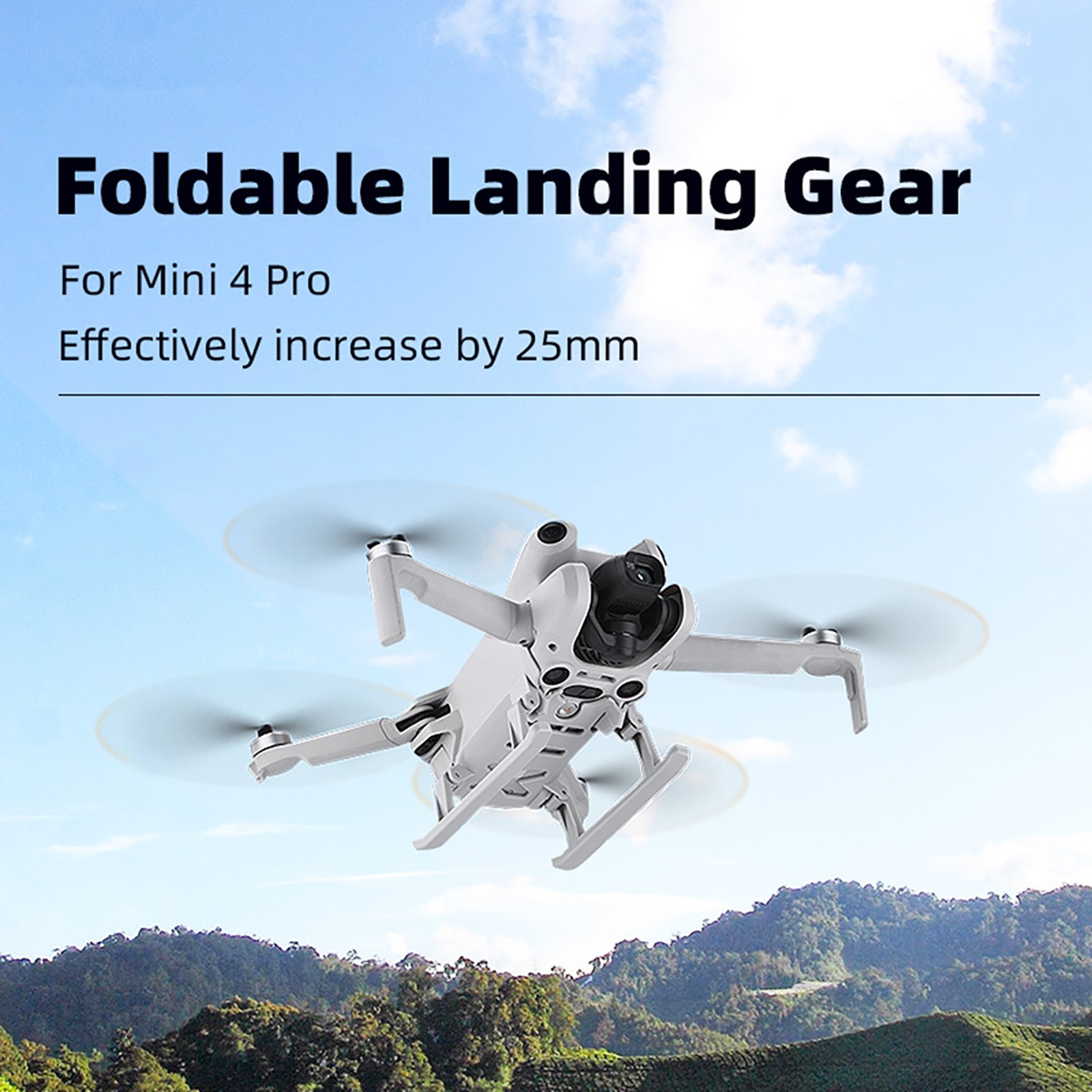 For DJI Mini 4Pro Drone Landing Gear Heightened Extend Landing Gear Accessories