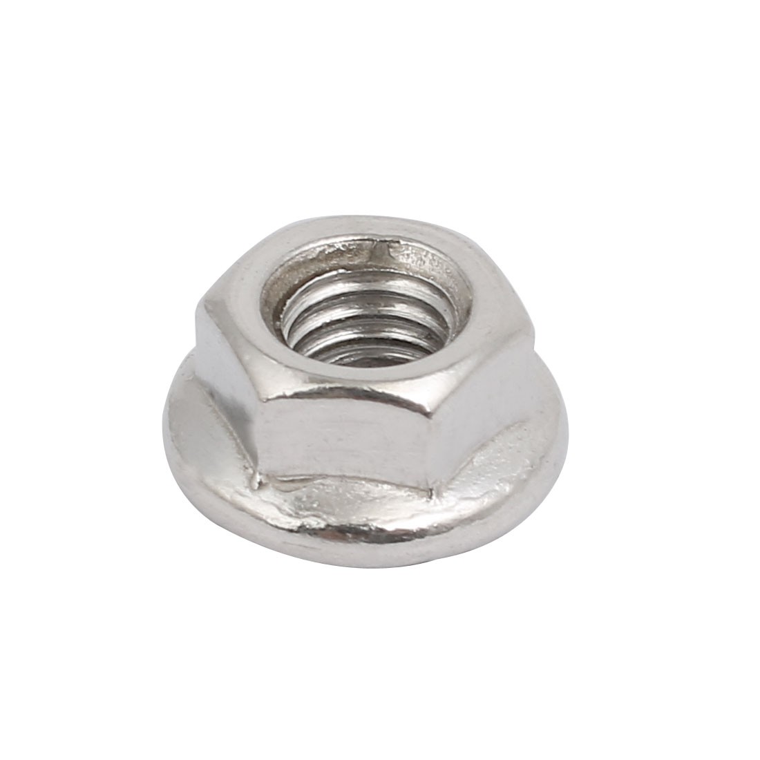 4pcs M6x1mm Pitch Metric Thread 304 Stainless Steel Left Hand Hex Flange Nut
