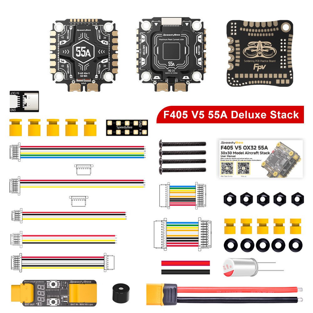 SpeedyBee F405 V5 Stack FC55A ESC 3-6S 30.5×30.5mm For Betaflight INAV Ardupilot