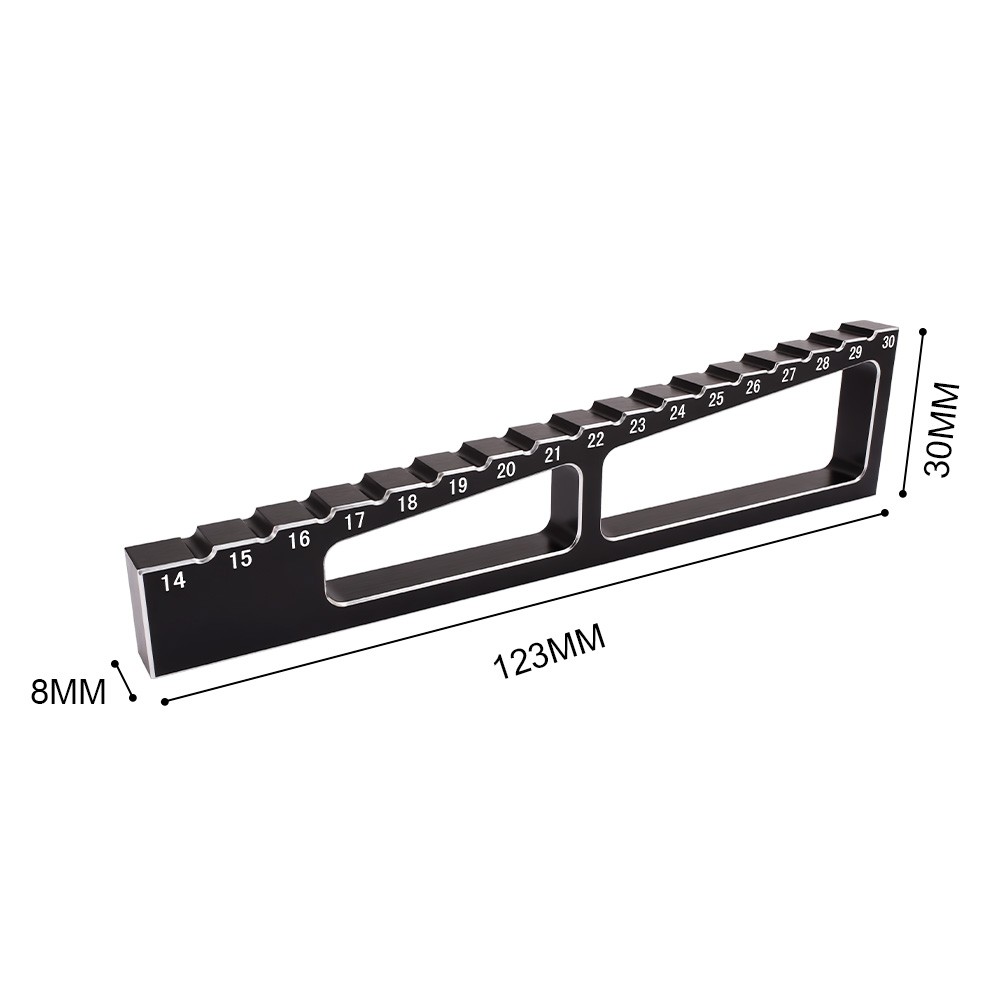 9IMOD RC Car Ride Height Gauge 14-30MM Metal Chassis Measureing For 1/8 Vehicle