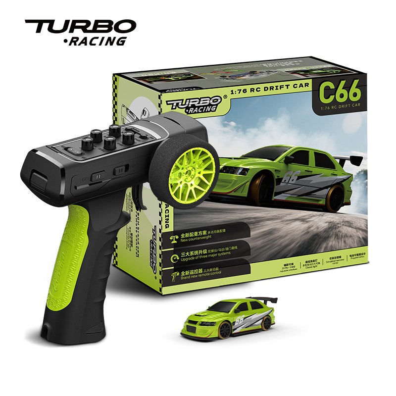 Turbo Racing 1:76 C66 Drift RC Car Gyro Full Proportional Remote Control RTR Toy