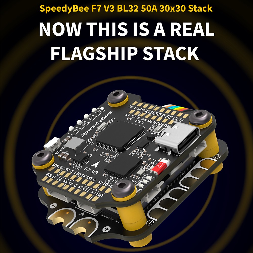 SpeedyBee F7 V3 Flight Stack Controller 3-6S&50A ESC for RC FPV Freestyle Drone