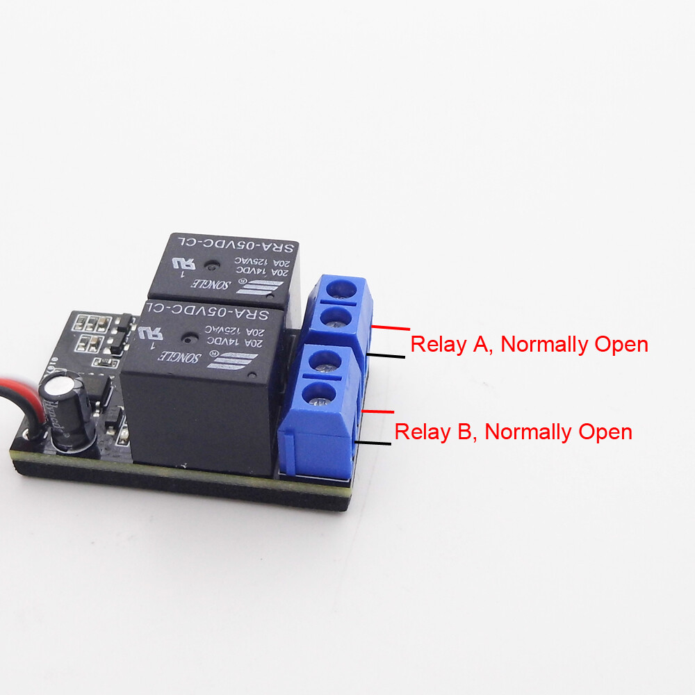 RC Model PWM Receiver Control Switch 2-Ways 20A Relay fr Water Pump Light Camera