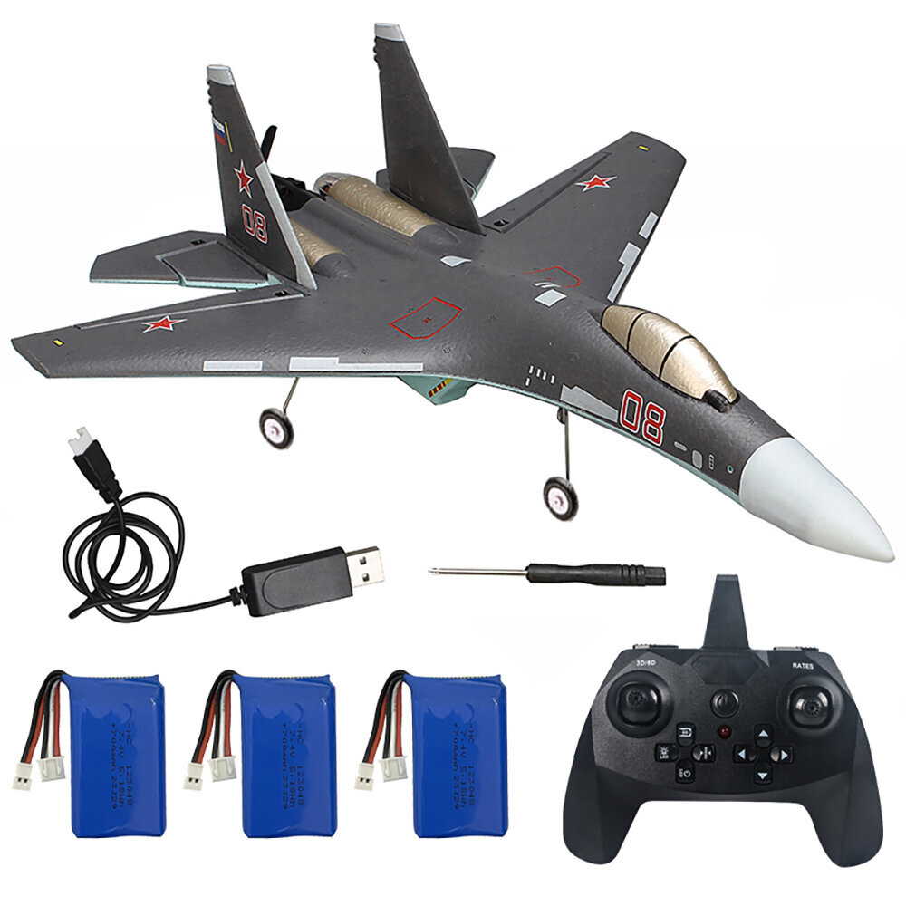 SU-35 Fighter 2.4GHz Switchable 6-Axis Gyro EPP RC toy Airplane Fixed Glide NEW