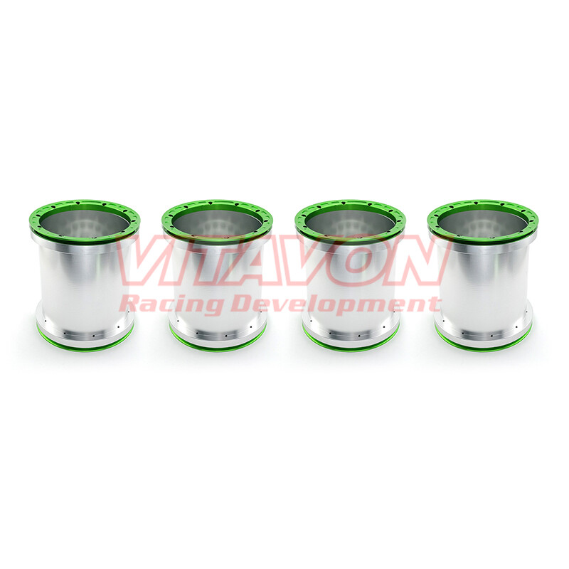 VITAVON CNC Aluminum Bead Lock Wheels 10mm Offset For Raminator Grave Digger 1/5