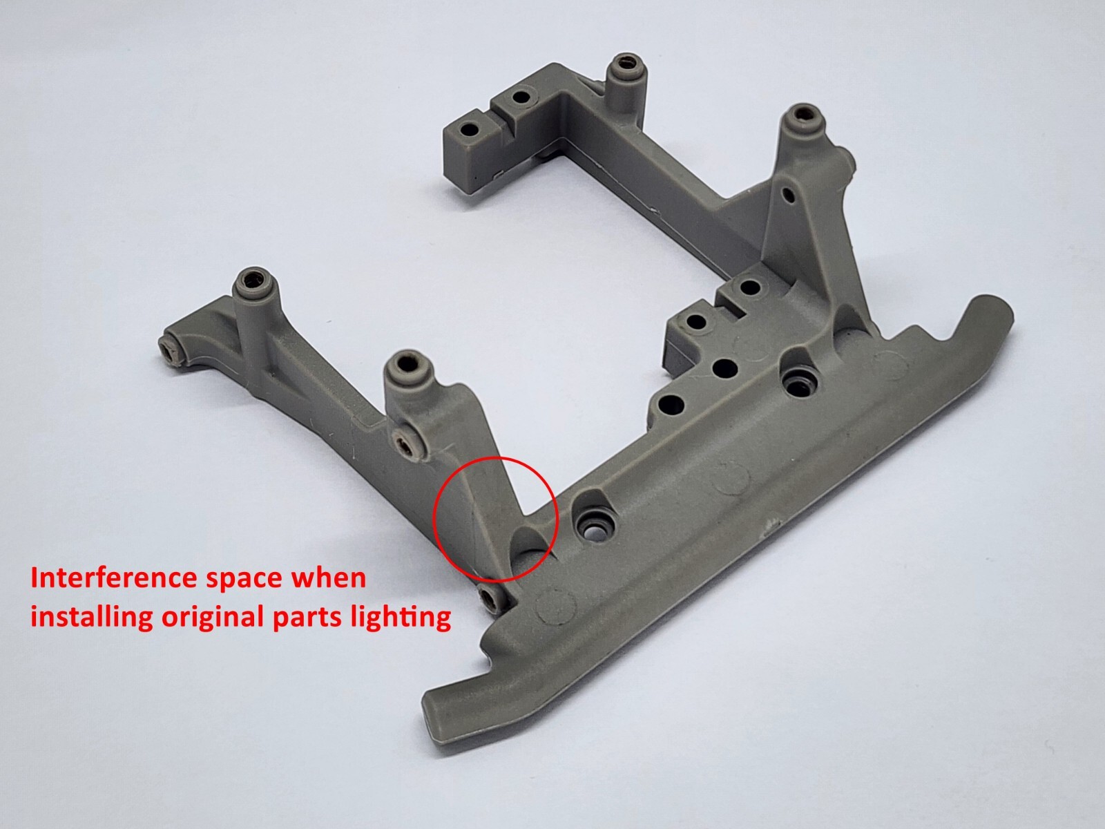 H-TECH RC CNC Aluminum Custom Front Mount For Vanquish H10 Optic (Silver)