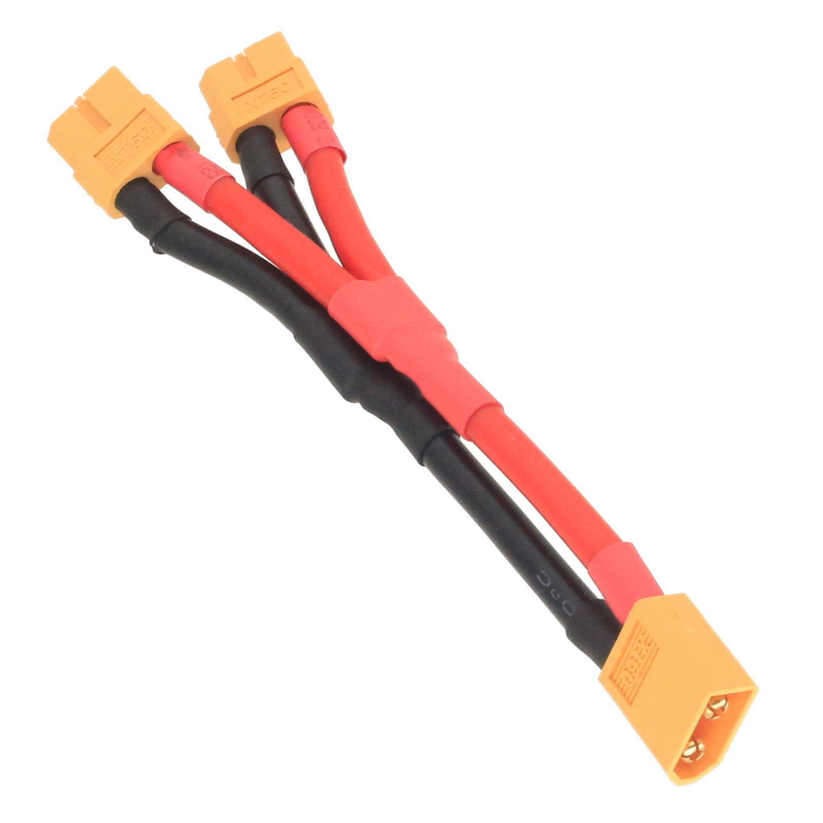 Parallel Wire XT60 1 Male to 2 Female Y cable 10AWG 5CM+5CM Adapter