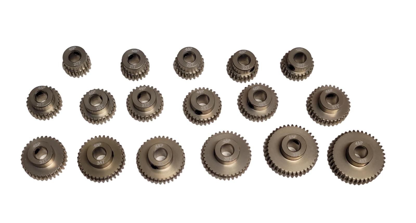 Aluminum Lightweight 48 Pitch (48p) 5mm Bore Pinion Gears – Pick Your Size