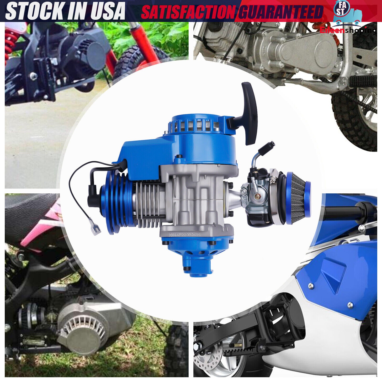 2-Stroke High Performance Engine Racing Motor for 47cc 49cc 50cc Pocket Dirt