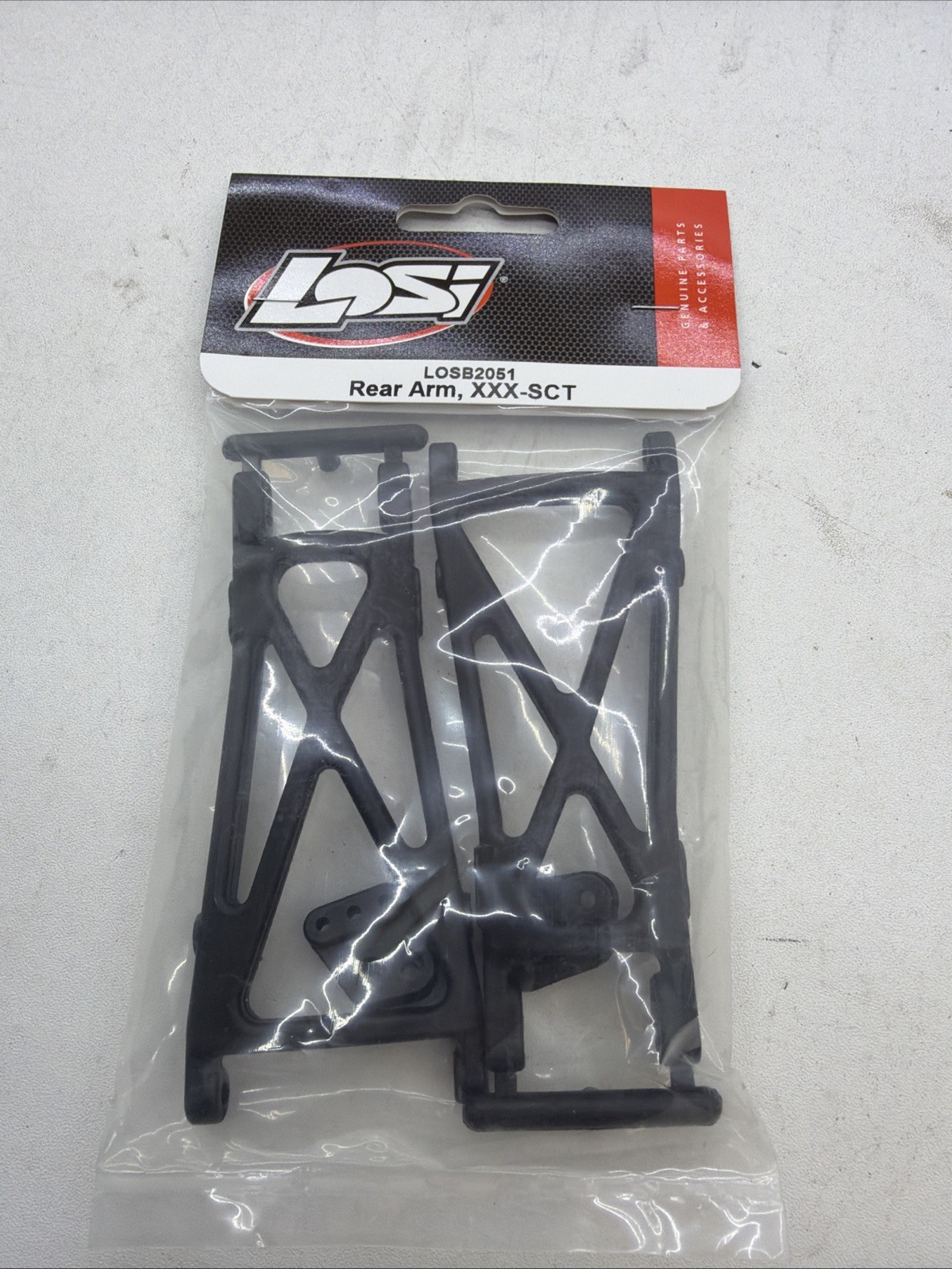 Vintage RC Losi XXX SCT Rear Arms Plastic Black (2) B2051 B96
