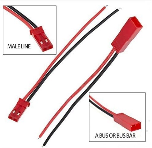 Versatile 2 Pin JST Connector Cable – 20 Pairs for Mini RC Helicopters and LEDs