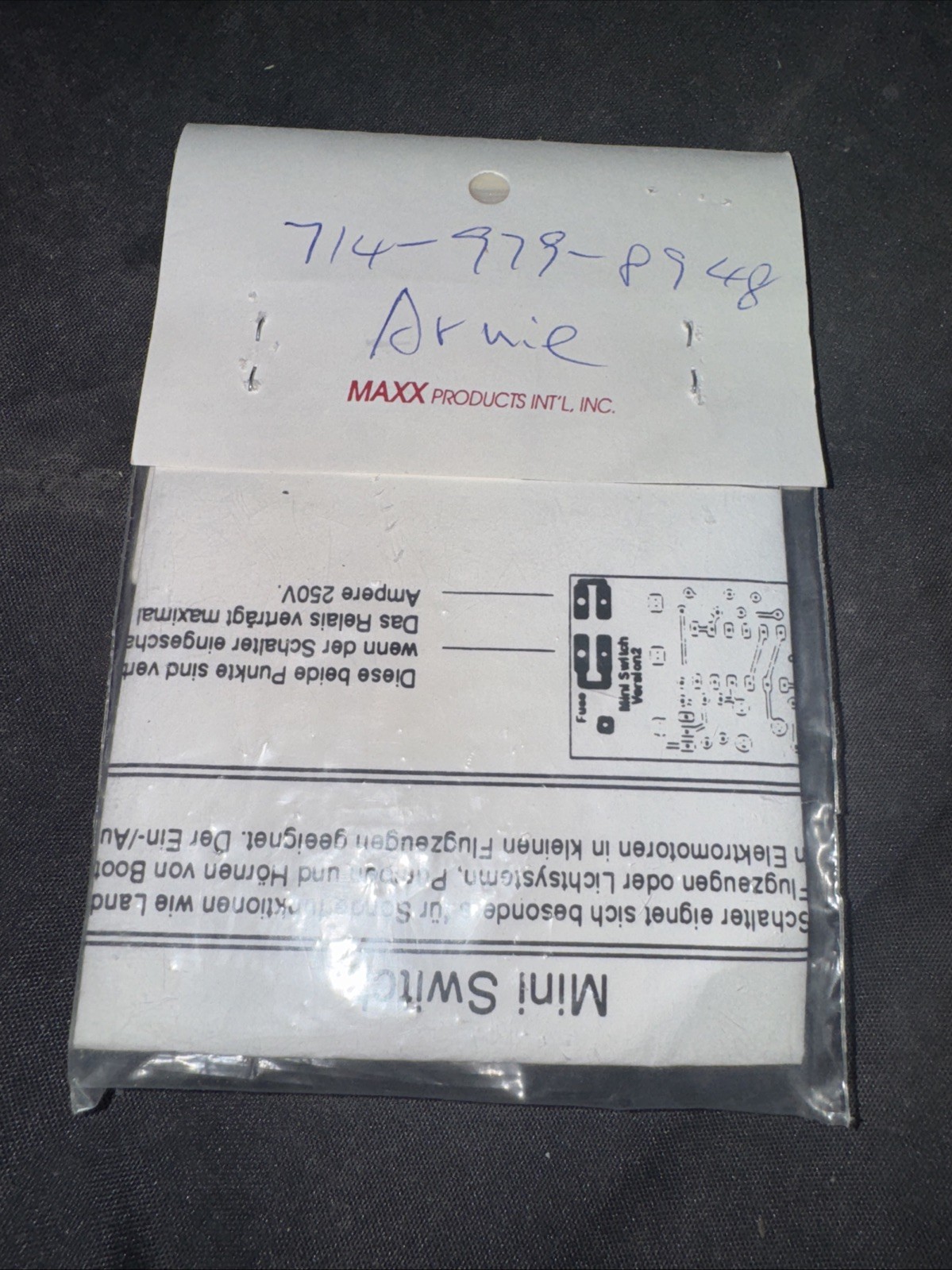 MPI MAXX PRODUCTS Mini Switch Acc145 Harness For RC NOS