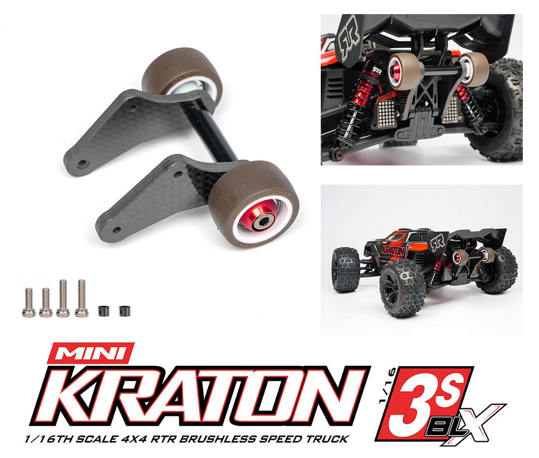 CARBON FIBER REAR WHEELIE BAR ARA-2666 FOR ARRMA1/16 MINI KRATON 3S 4X4 ARA2508