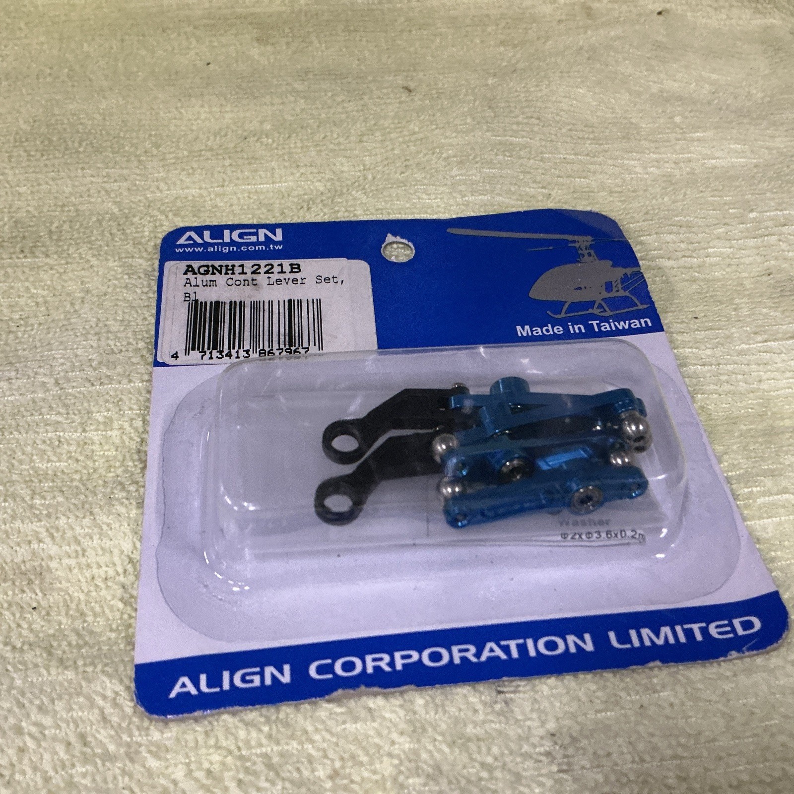 ALIGN AGNH1221B ALUMINUM CONTORL LEVER SET BLACK – 1221B ~ AGHN1221B ~ NOS
