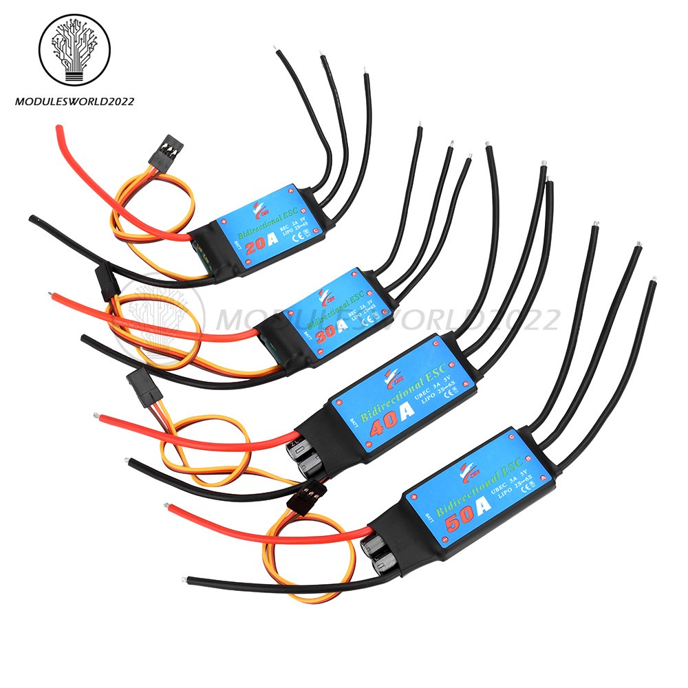 20A/30A/40A/50A Bidirectional Brushless ESC for Remote Control Ship Pneumatic
