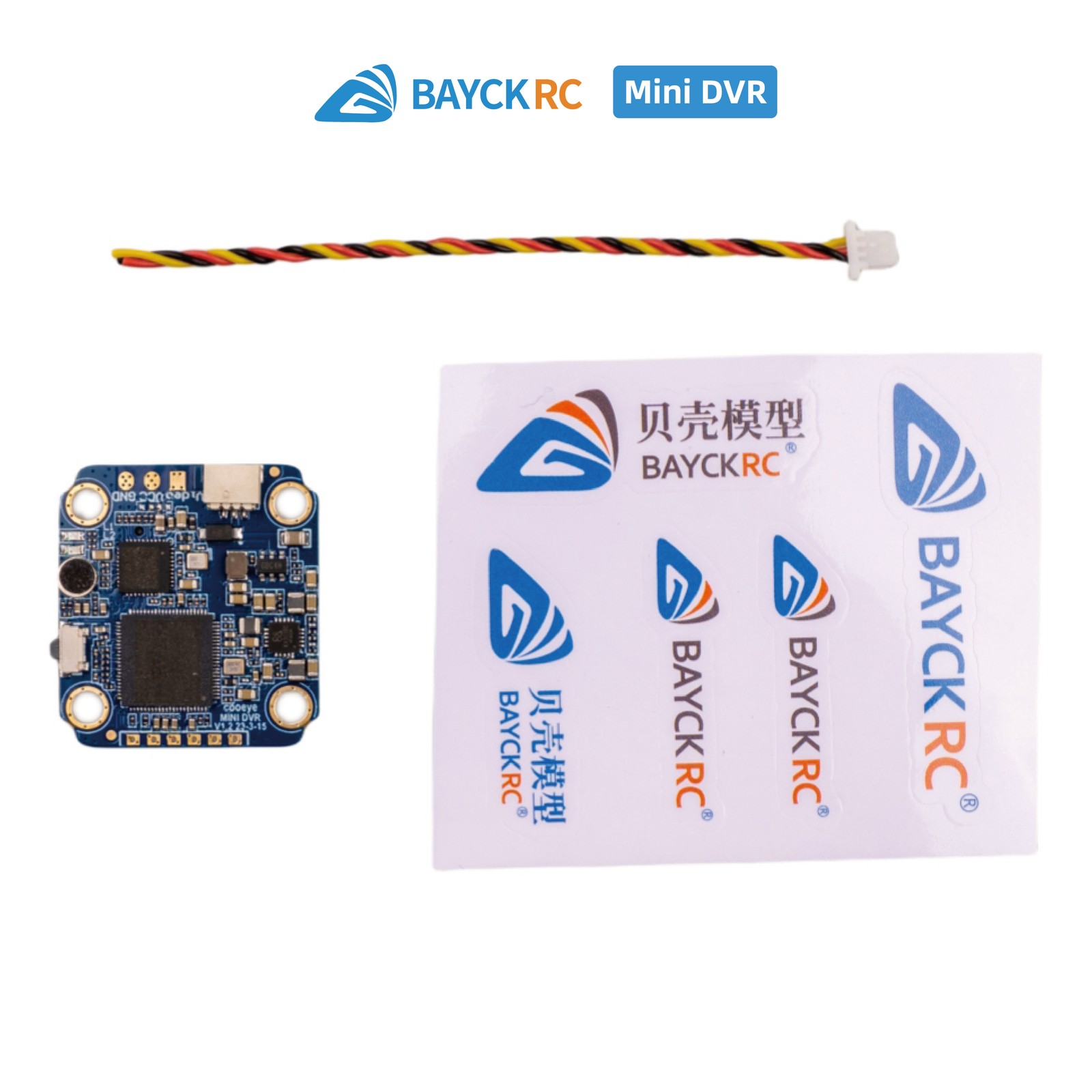 BAYCK COOEYE Mini DVR Module 5V-30V 512G Micro SD PAL/NTSC/AHD 720P for Drone RC