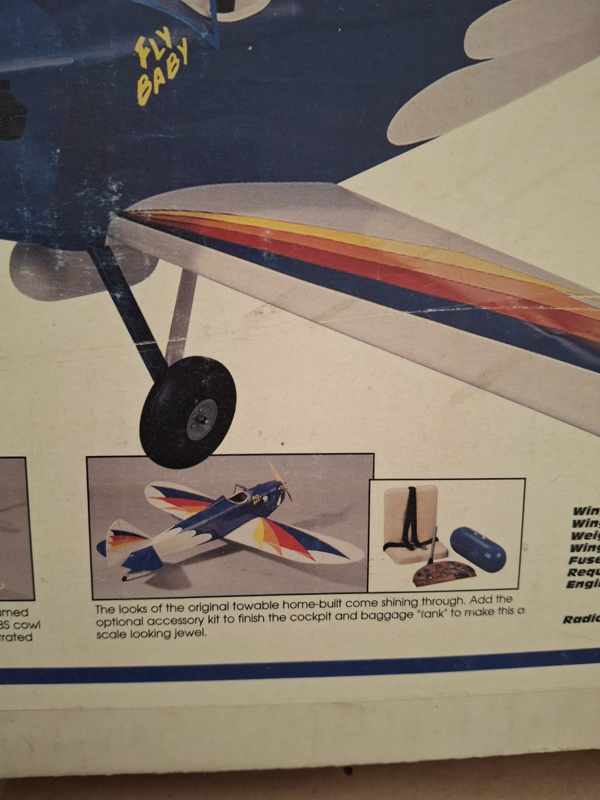 DYNAFLITE 1/4 SCALE FLY BABY RC KIT . N.O.S.