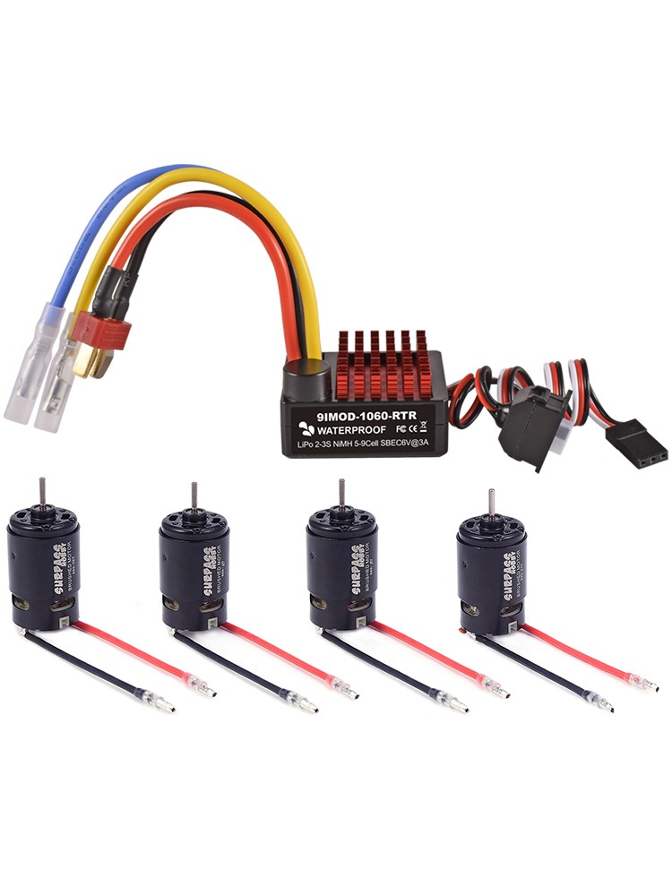 RC 540/550 Brushed Motor 60A ESC Power Combo for 1/10 SCX10 TRX4 TRX6 HPI Cars