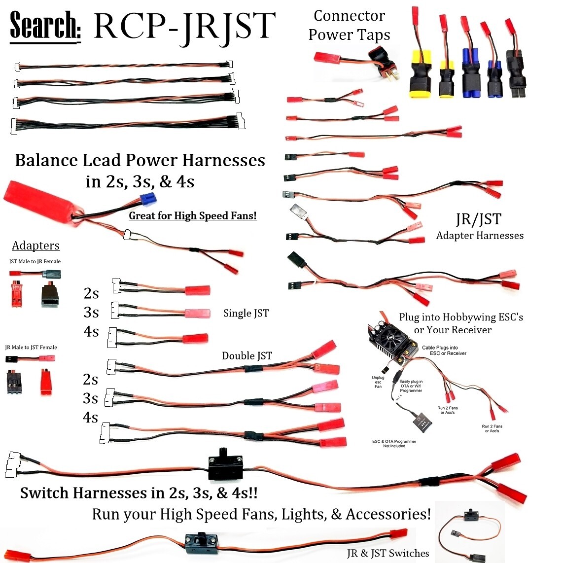 RCP Extensions XT60 12 awg Wired Extensions