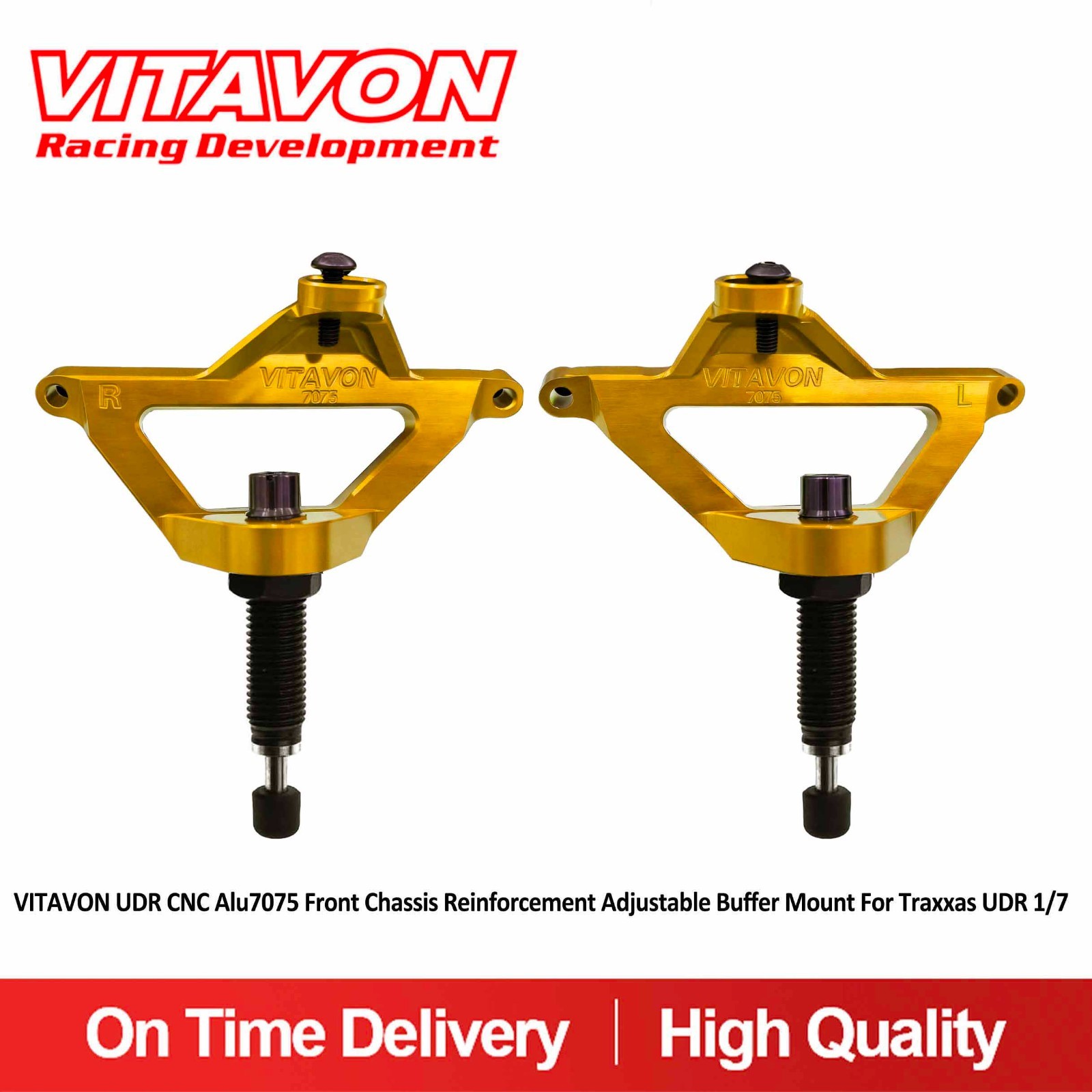 VITAVON UDR Front Chassis Reinforcement Adjustable Buffer Mount For UDR 1/7