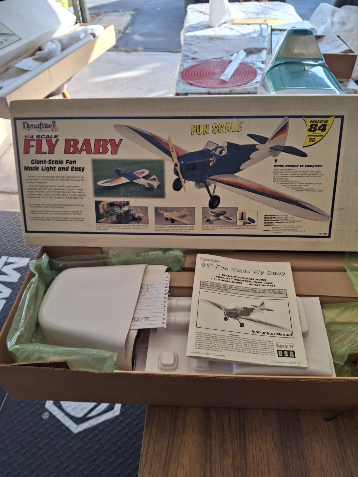 DYNAFLITE 1/4 SCALE FLY BABY RC KIT . N.O.S.