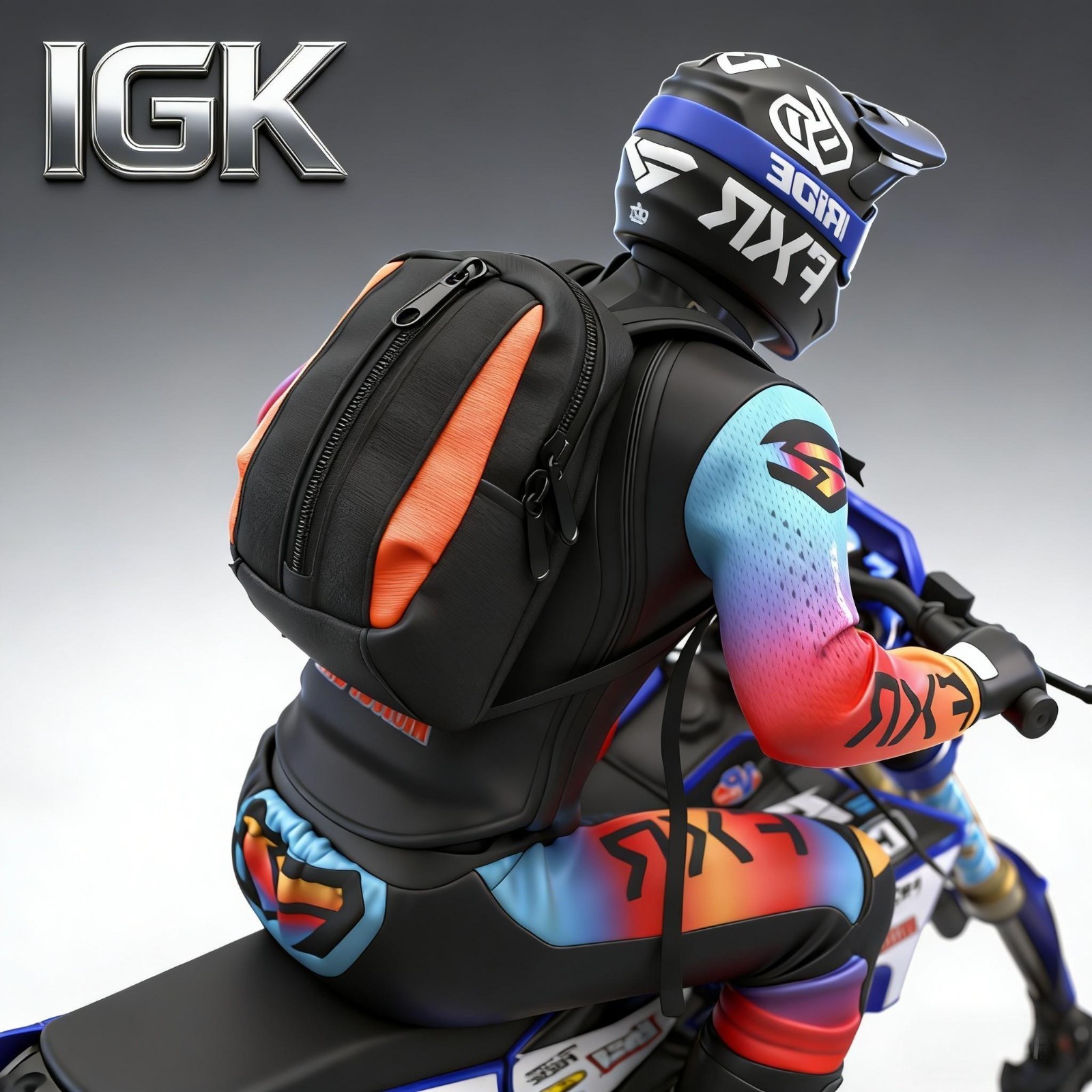 Simulation Rider Backpack for Losi 1/4 Promoto-MX RC Motorcycle Upgrade Parts