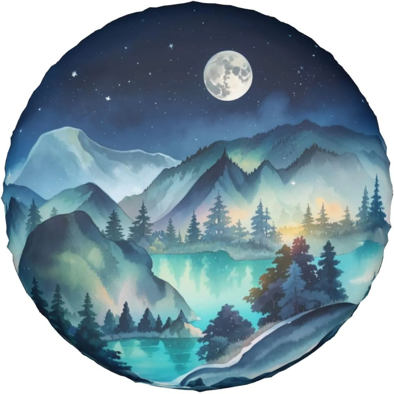 Mountains Natural Scenery Spare Tire Cover Wheel Protector Weatherproof Wheel Co