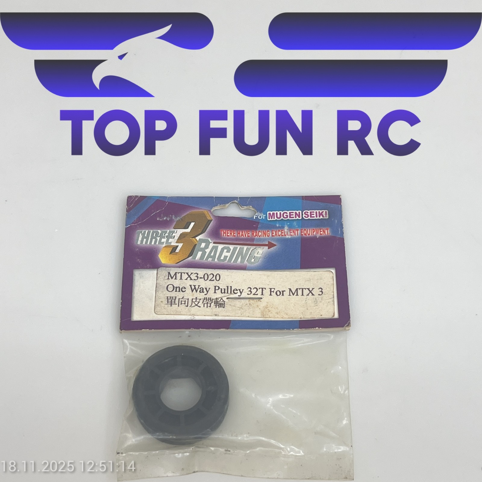 3 RACING ONE WAY PULLEY 32T FOR MTX3 1/10 SCALE RC CAR