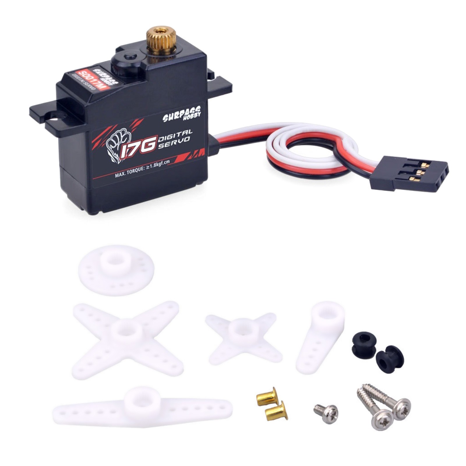 S0017M Micro Mini Servo Metal Gear 1.8KG Digital Servo For RC Plane Boat Car