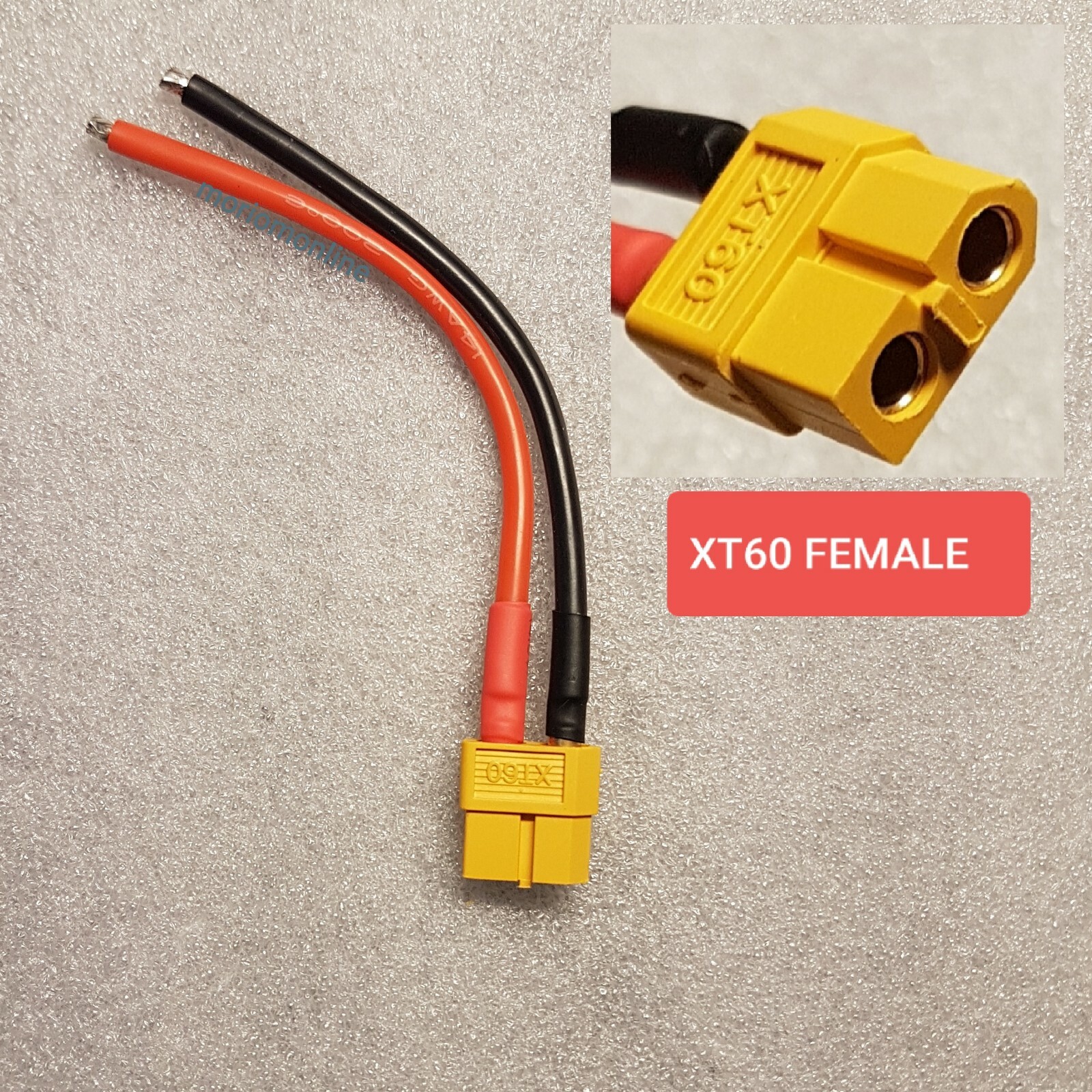XT60 Male / Female Connector 10CM Silicone Wire Cable 14 AWG For Lipo RC